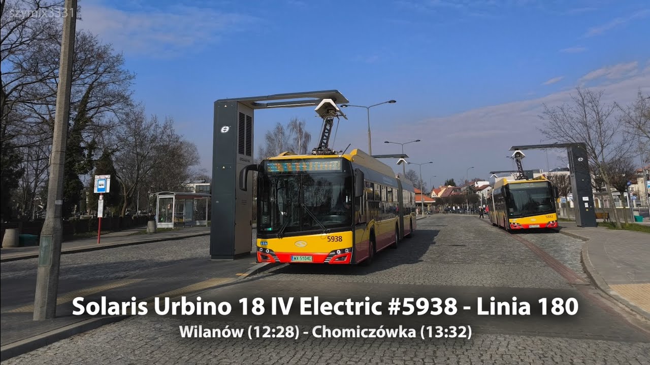 Linia 180 | Solaris Urbino 18 IV Electric #5938 - MZA Warszawa