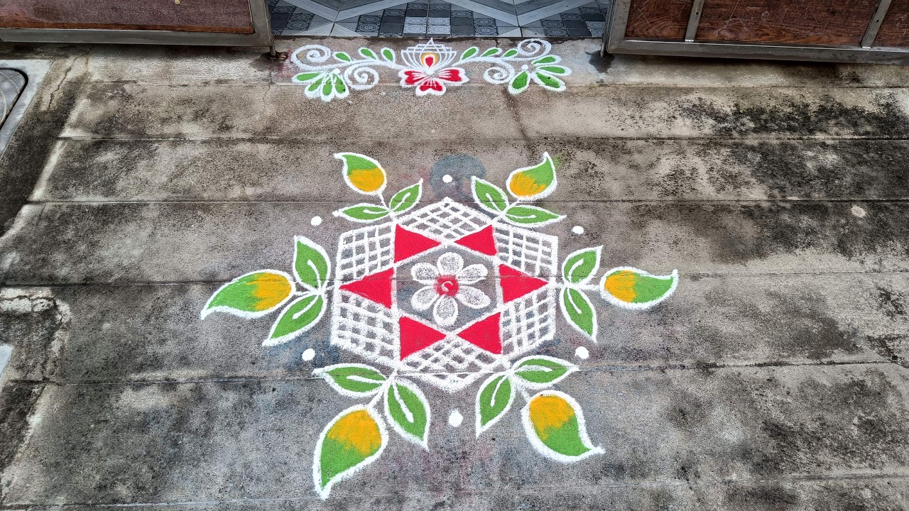 Panguni Madham Special Kolam | 5*3 Ugadi Padi Special Kolam | Easy Star Rangoli | S3-152