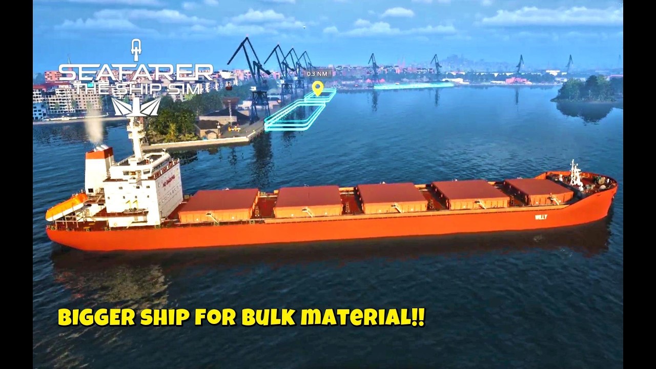 Seafarer: The Ship Sim | BIGGER ship for bulk material!! | Transport to Helinghagen