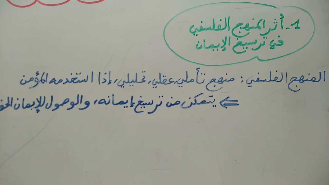 درس الإيمان والفلسفة. الأولى بكالوريا.