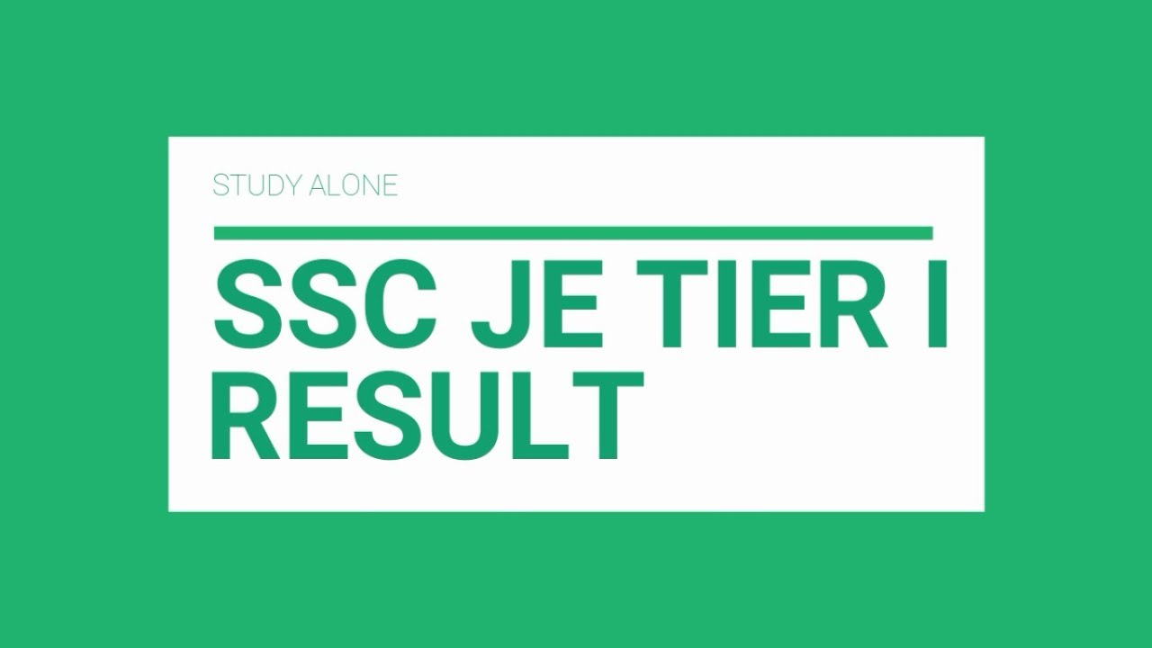 SSC JE TIER 1 RESULT/ANSWER KEY ||  2017-2018  ||