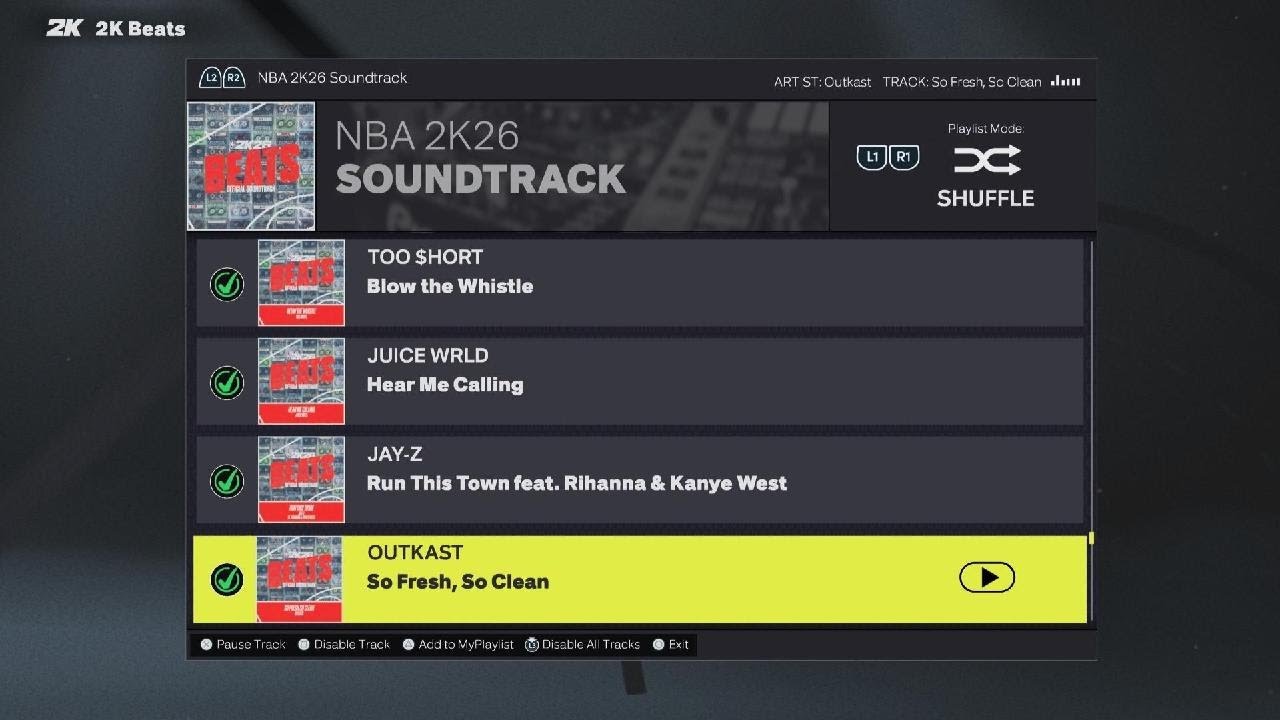Outkast - So Fresh So Clean [Clean Version] NBA 2K26 Soundtrack
