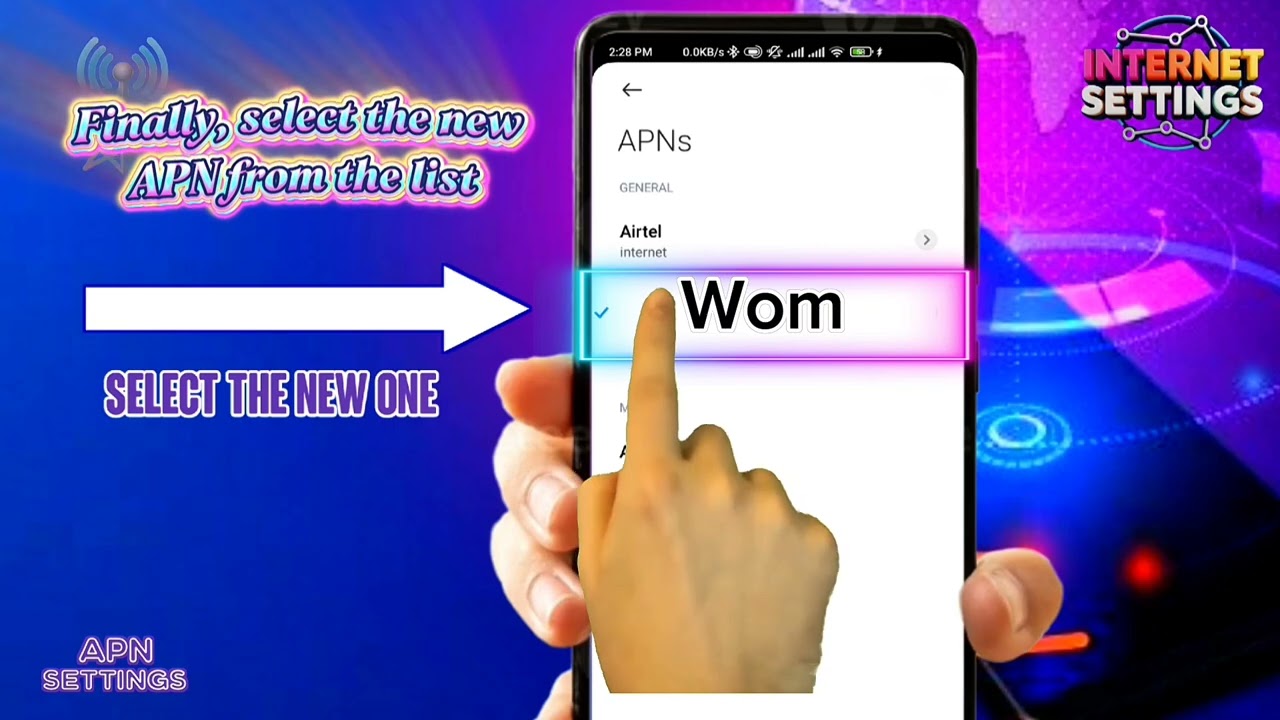 Настройки APN WOM (Nextel) &mdash; Конфигурация имени точки доступа 3G 4G 5G