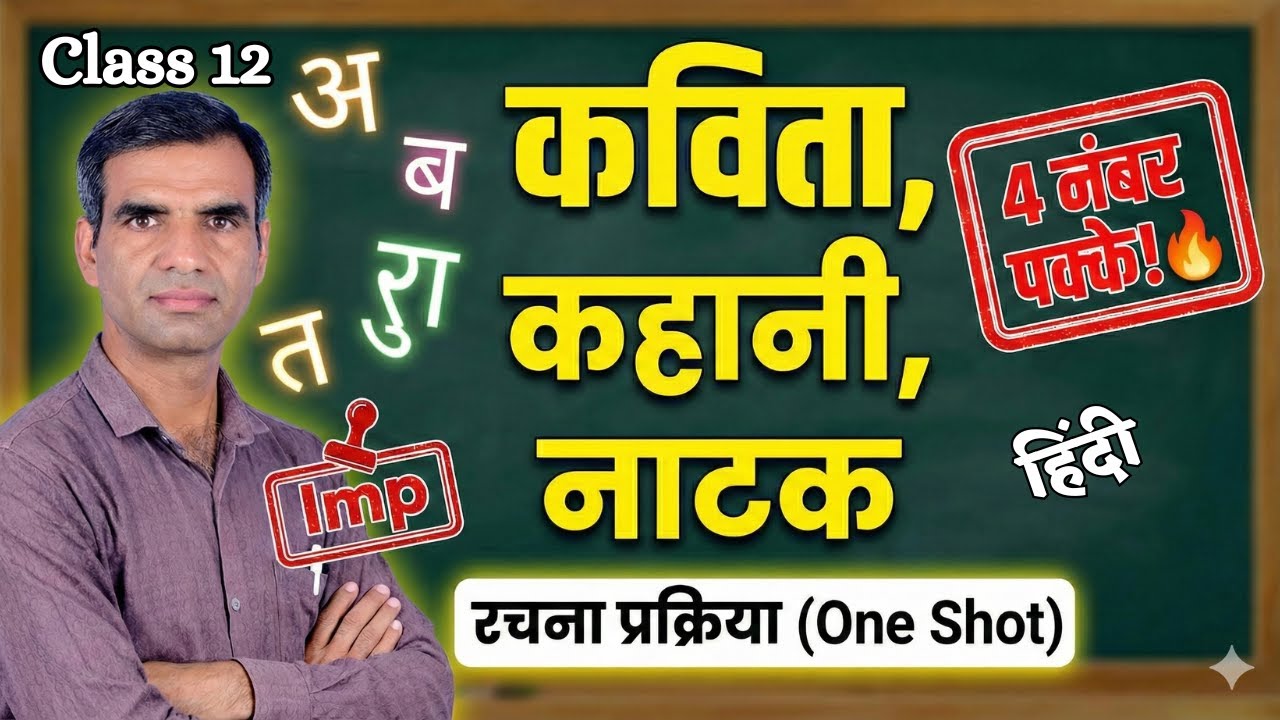 Class 12 Hindi Sahitya: Kavita Kahani Natak Ki Rachna Prakriya | Abhivyakti Aur Madhyam Class 12