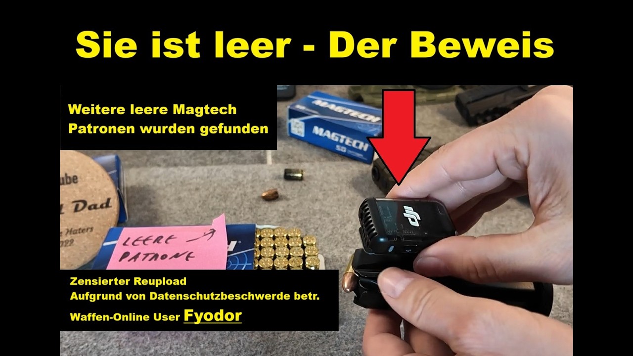 Zensiert - Reupload - Weitere 25 leere Magtech Patronen gefunden: 9mm Luger und .38 Special 😮