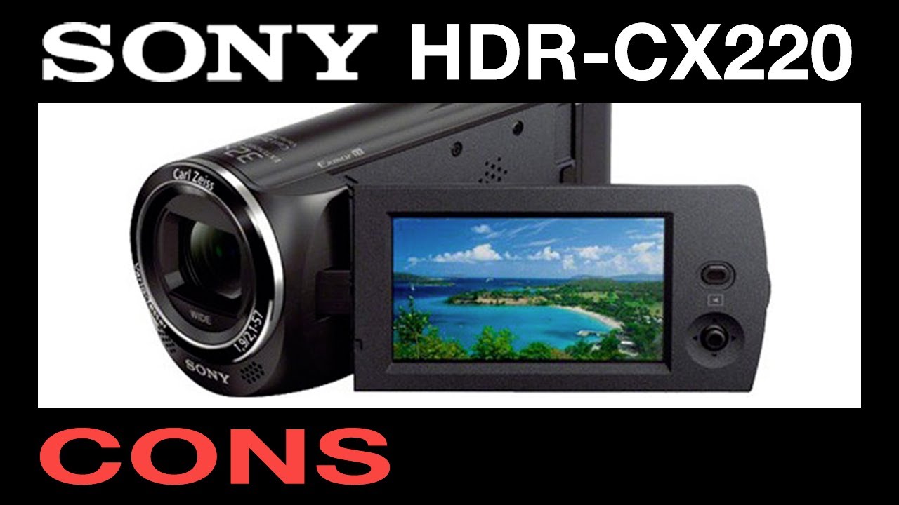 SONY HDR-CX220 CONS Examples & Features Explained