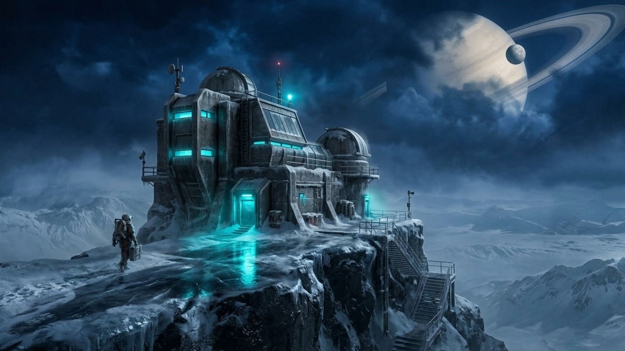 You are alone in a Snowy Observatory [Deep Focus / Sci-Fi Ambience]