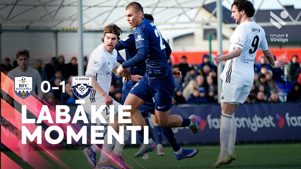 1. kārta: BFC Daugavpils 0:1 FK Grobiņa (Labākie momenti)
