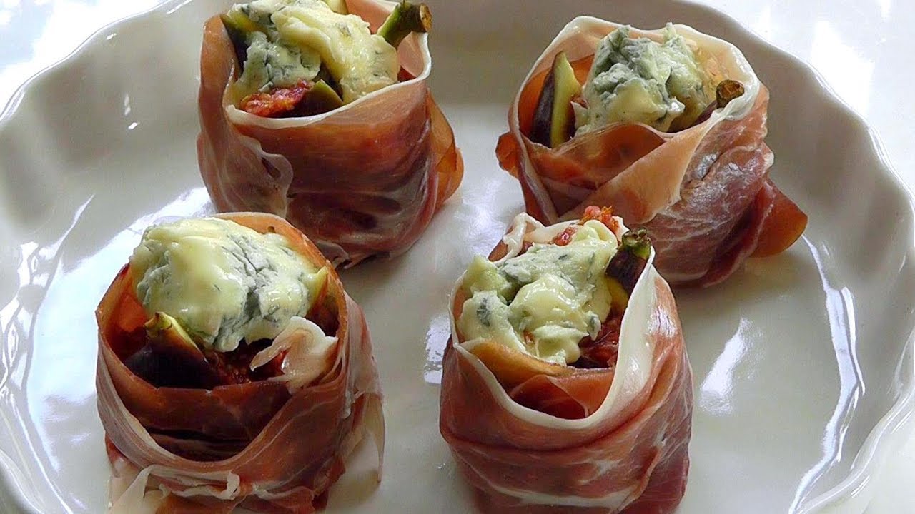 CHRISTMAS food FIGS Cheese Parma ham How to make SIMPLE QUICK recipe