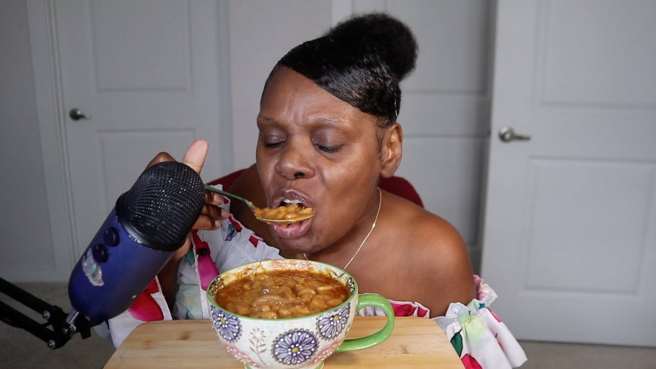 Buttery Great Northern Beans ASMR Eating Sounds