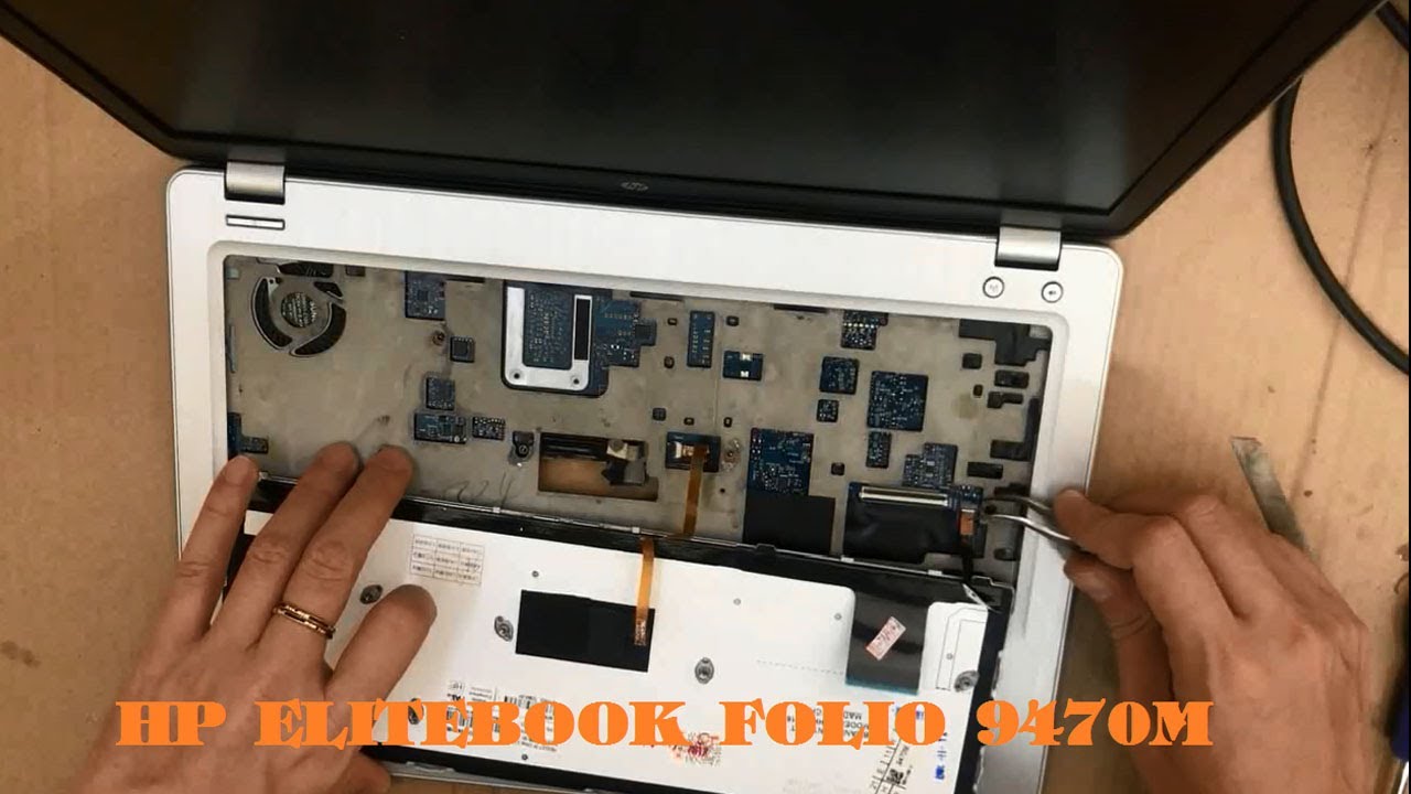 HP Elitebook Folio 9470m  Keyboard replacement Laptop repair  - Разборка и замена клавиатуры но