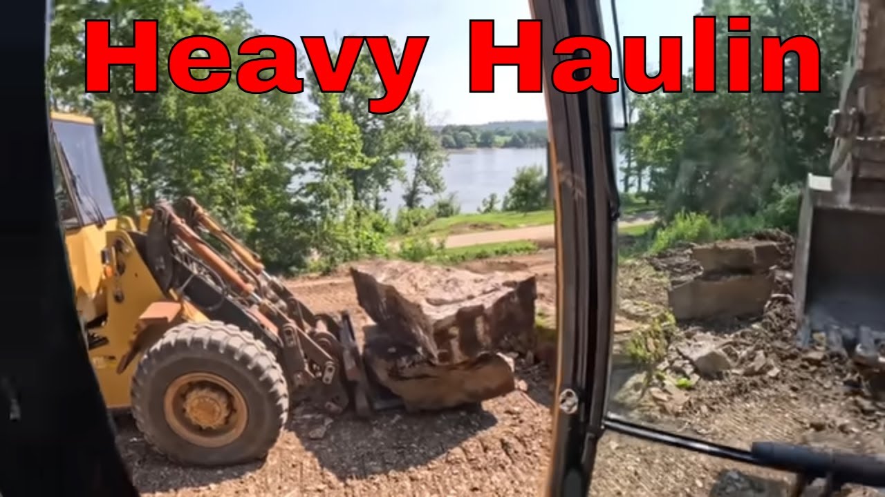Unstoppable Old Loader Conquers Moving Some Massive Stones!!