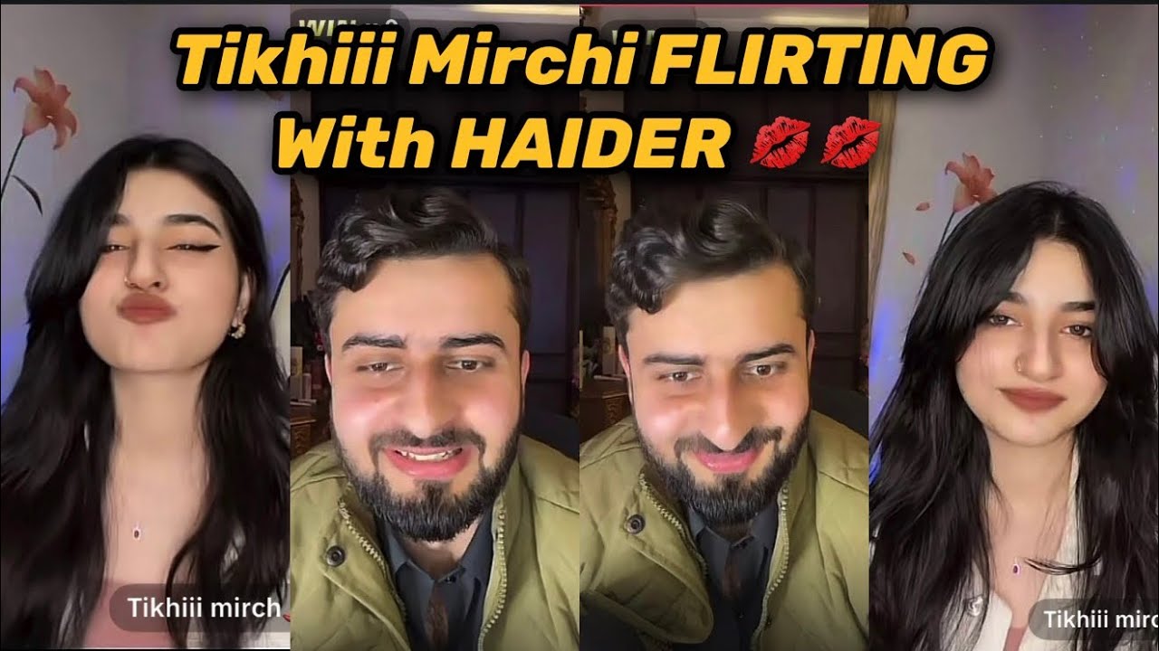 Haider Shah Live With Tikhiii Mirchi 🌶️ | Tikhiii Mirchi Flirting with Haider Shah 🙈 ❤️