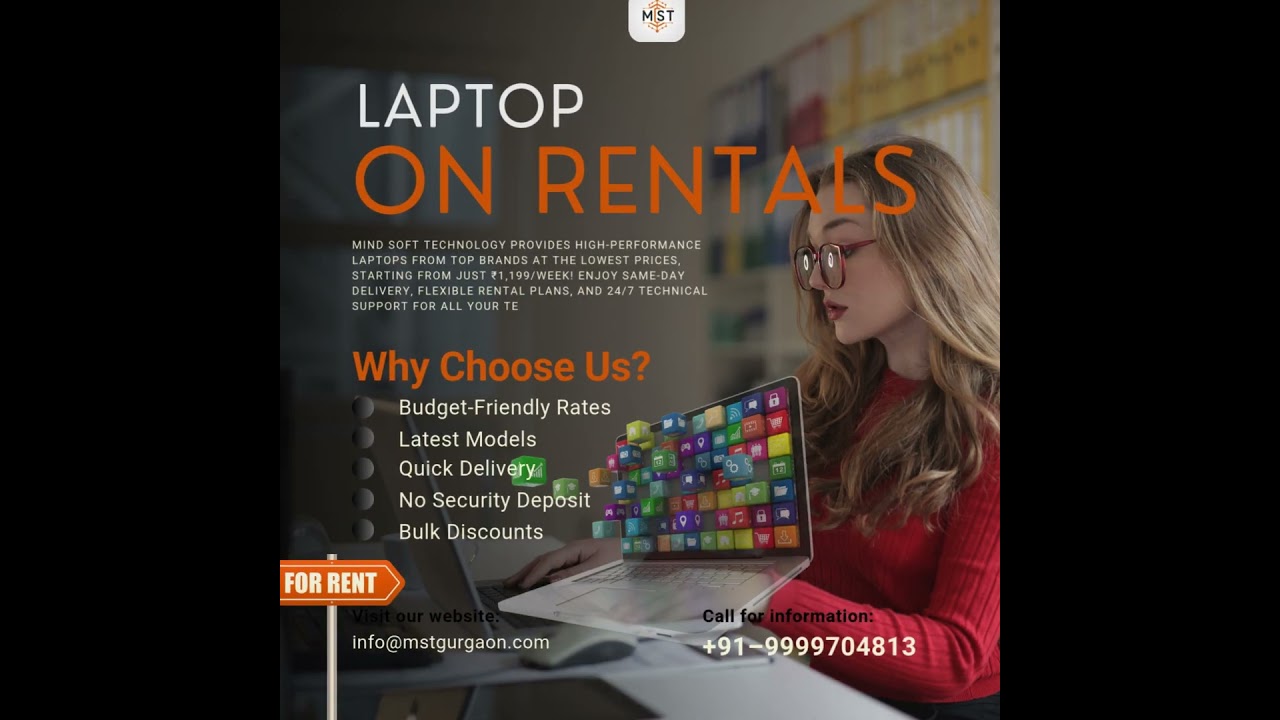 Low Price Laptop on Rent in Ghaziabad & Delhi NCR | Mind Soft Technology +91-9999704813