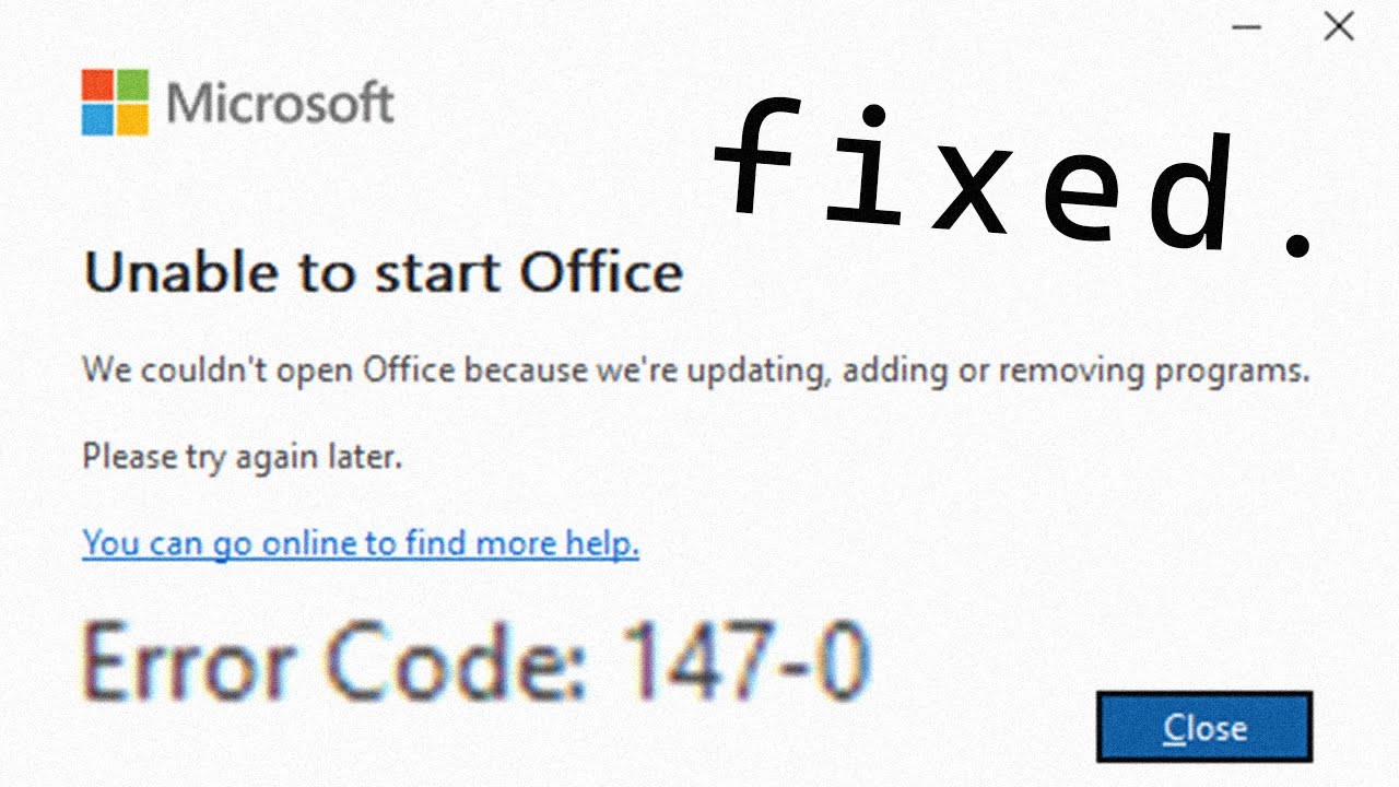 How to Fix Microsoft Office Error Code 147-0 on Windows 11