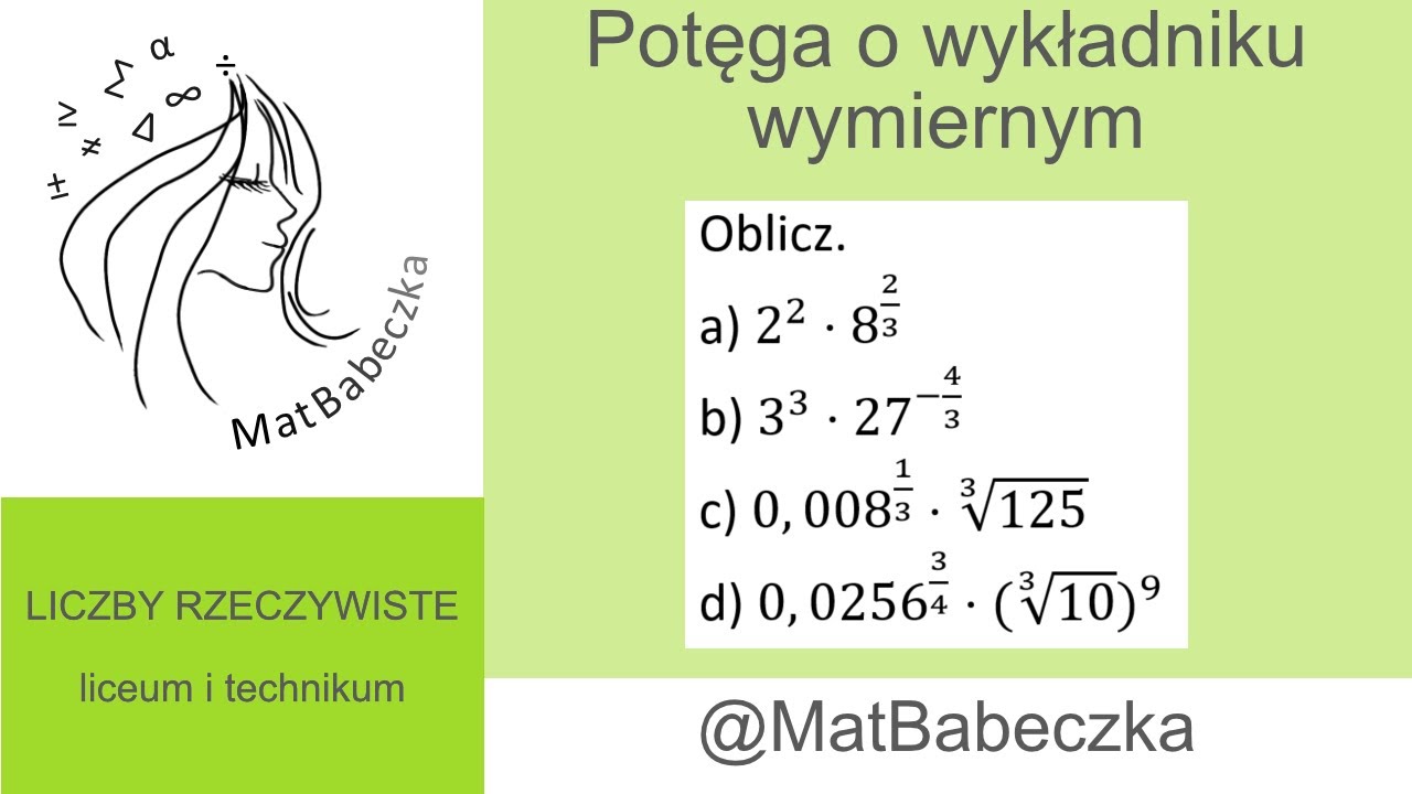 1.9.5 Oblicz.a) 2^2⋅8^(2/3) b) 3^3⋅27^(-4/3) c) 0,008^(1/3)⋅∛125 d) 0,0256^(3/4)⋅(∛10 )^9