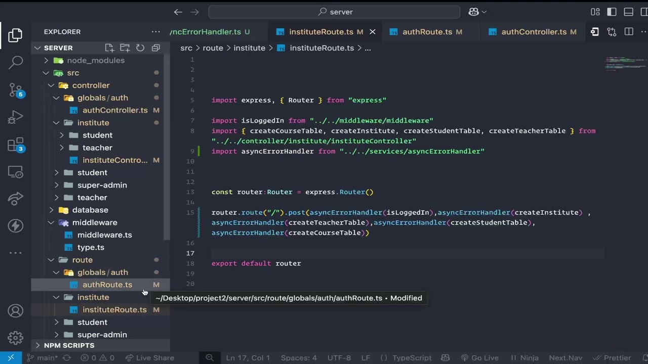 Day 42 - Error handling, Table formatting, Course Controller