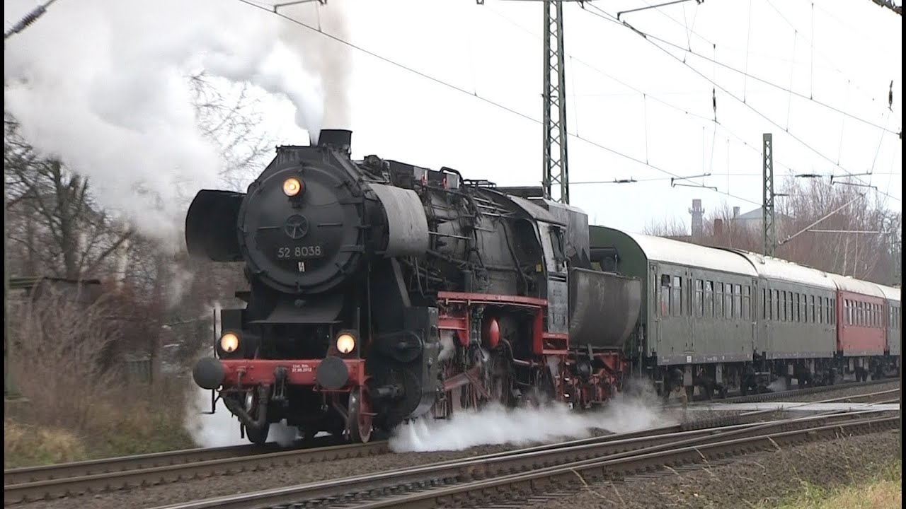 Nikolausfahrten mit Dampflok BR 52 8038 am 8.12.2013