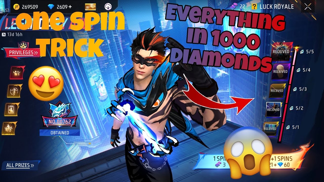 Insane Luck🔥🔥.Number 762 only in 1000 diamonds 💎.