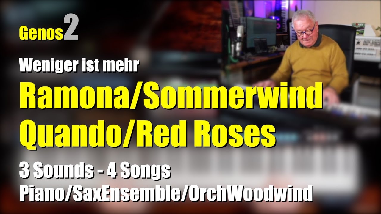 Genos2 - Leicht spielbar - 3 Sounds / 4 Songs - 