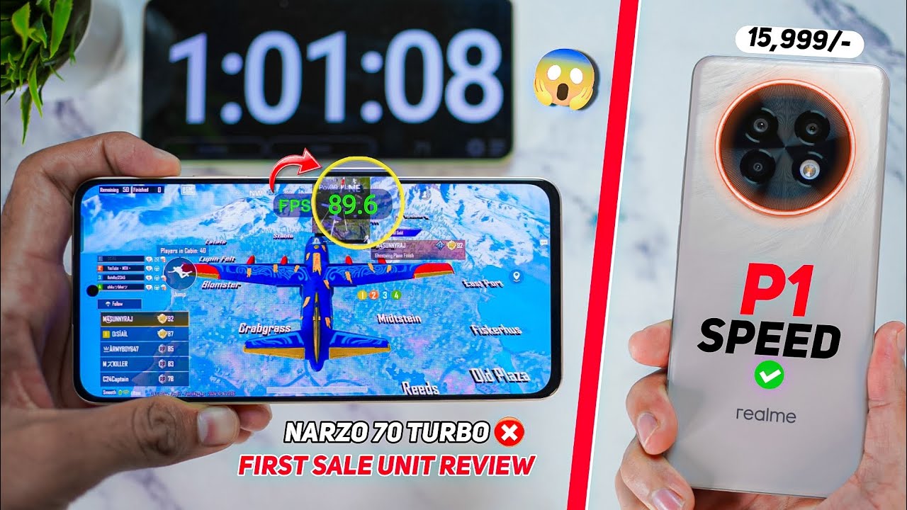 Realme P1 Speed 5g Bgmi Test with Fps Meter | Graphics, Battery & Heating Test | 90fps 🔥