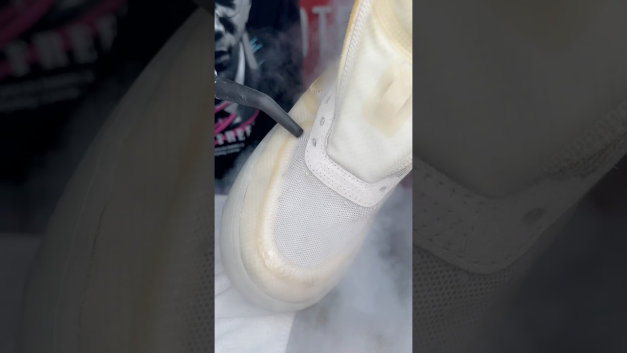 Steam ❌ The NuAntidote! 😤 Off Whites Can Be Tricky To Clean! 🤪 #shoecare #offwhite #nuantidote
