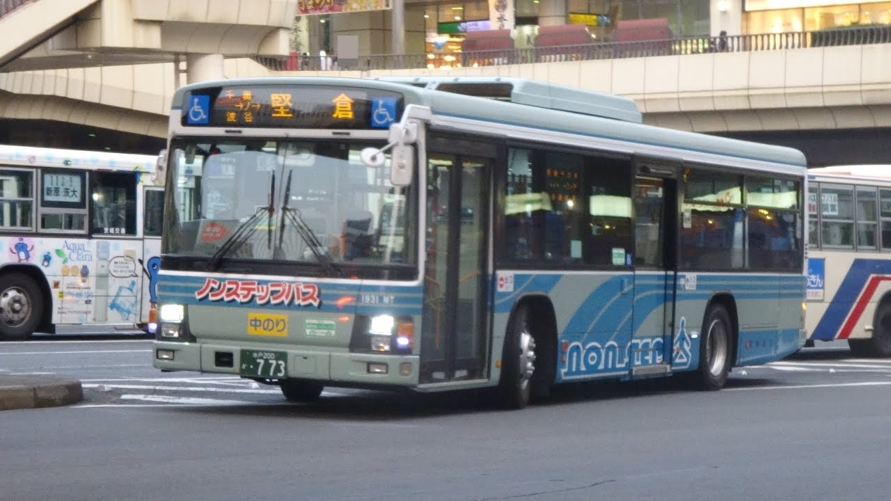 【3DFHD】関東鉄道 1931MT(ISUZU ERGA) 石岡線 水戸駅⇒大工町⇒県庁前 前面展望('15.8.4夕方)