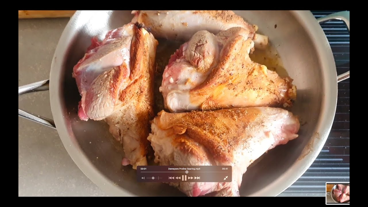 Demeyere Proline In Action Searing Lamb Shanks