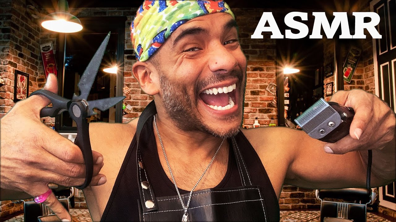 ASMR Funny & Fast Hair Cut Role Play