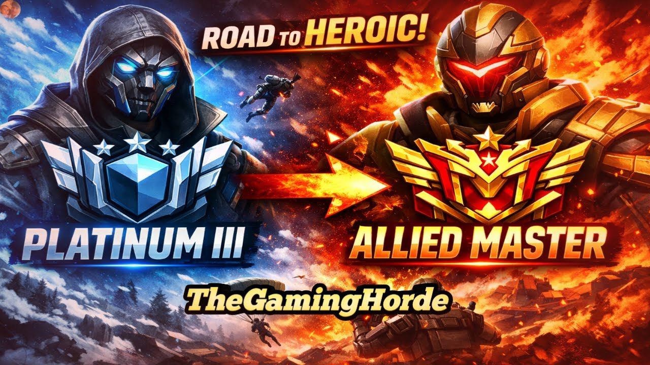 PLATINUM III to ALLIED MASTER 🔥 Full Rank Push Day 2 | Free Fire MAX Live #FFmax #rankpush