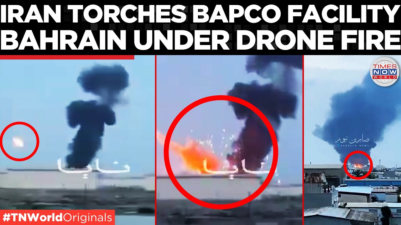 GULF IN FLAMES: Iran Expands War With Drone Strikes On Bahrain's BAPCO OIL STORAGE | US-Iran War