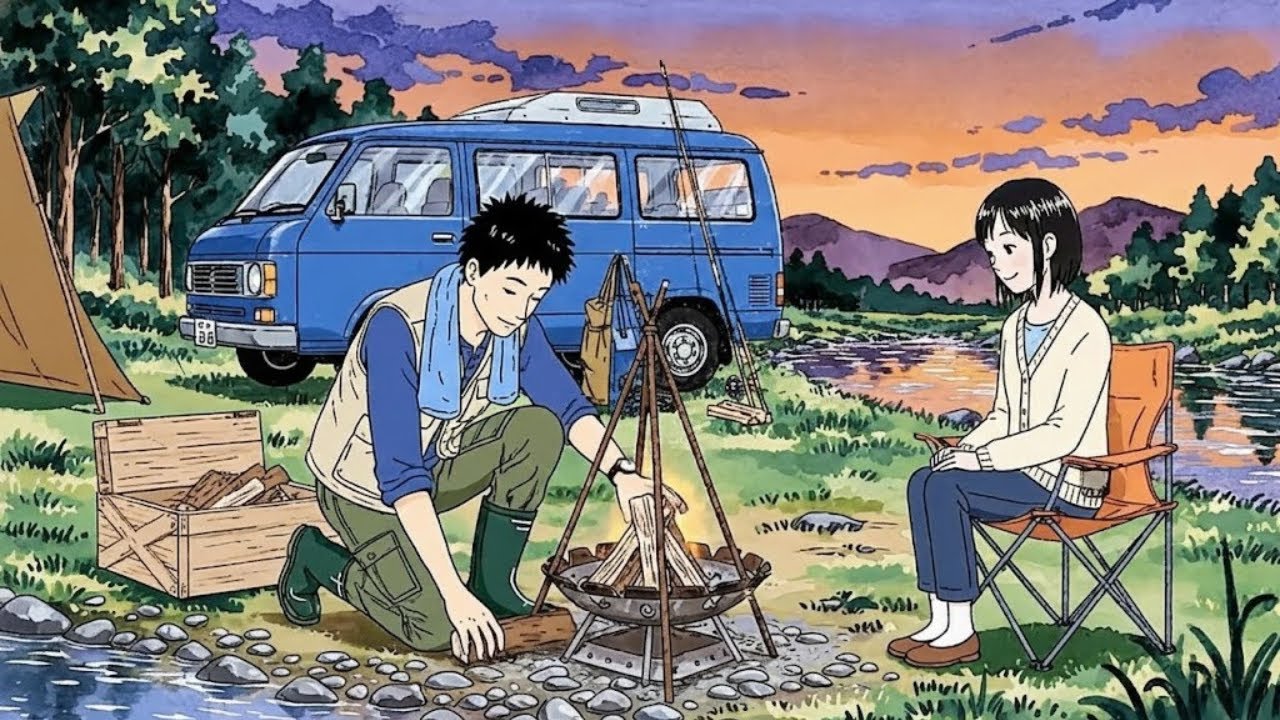 A Quiet Family Camping Trip in Our Mobile Home 🌿 Old Summer Memories · 懐かしい夏の記憶