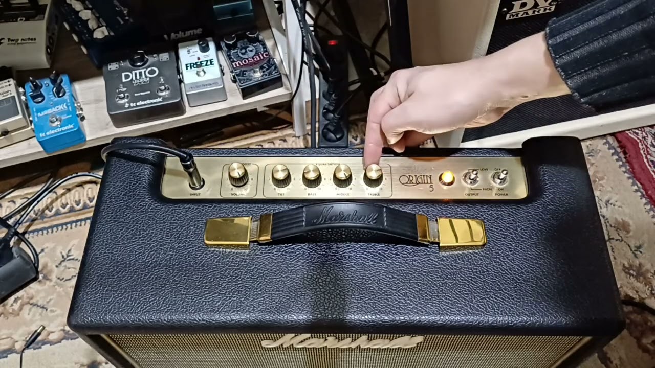 Marshall Origin 5 at full power.