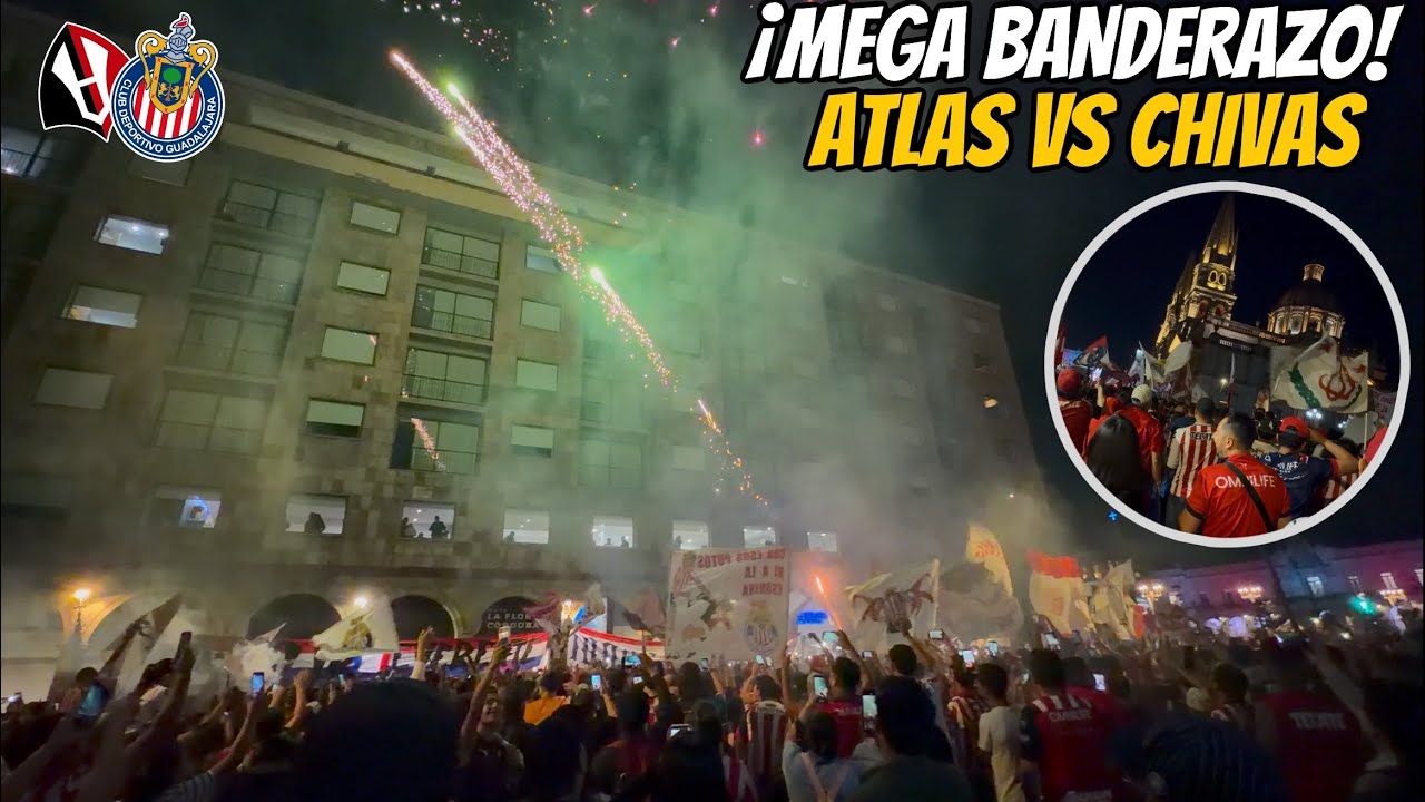 🚨MEGA BANDERAZO en el CENTRO de GUADALAJARA *LAS CALLES TOMADAS por LA BARRA* ATLAS vs CHIVAS