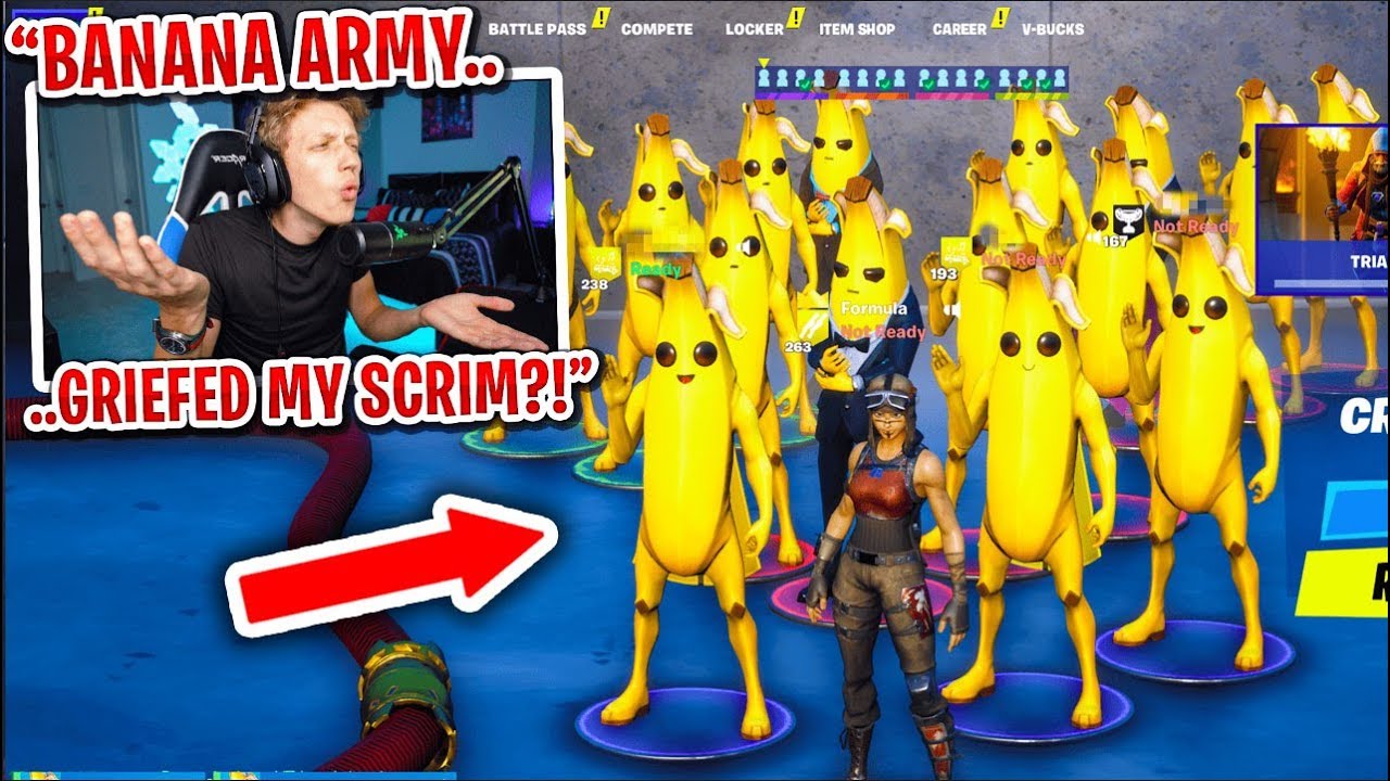 My custom scrim got griefed by a banana army... (I confronted them)