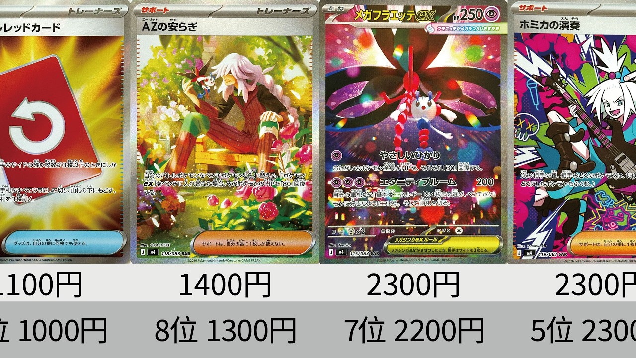 【ポケカ】ゲッコウガSAR高騰！最新相場ランキング！『ニンジャスピナー』発売から5日後【Pokémon cards】Chaos Rising Ninja Spinner price ranking