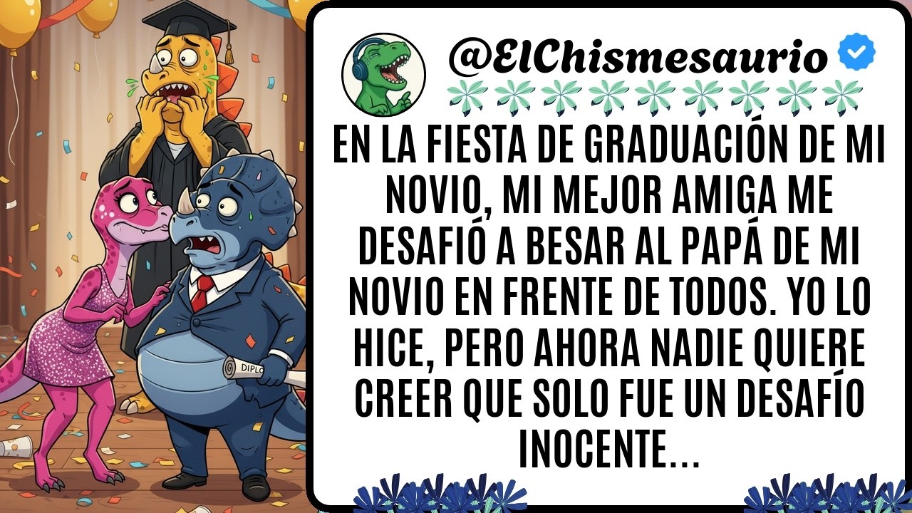 En la fiesta de graduación de mi novio, mi mejor amiga me desafió a besar al papá de mi novio