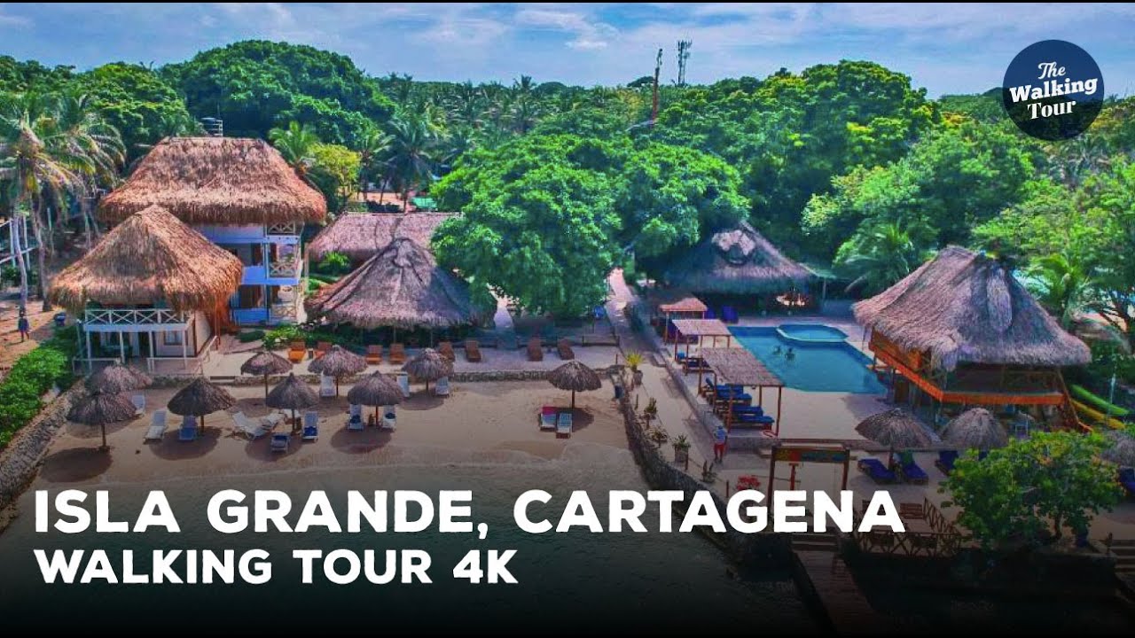 Walking Tour 4K | Isla Grande, Caribbean Cartagena - Colombia