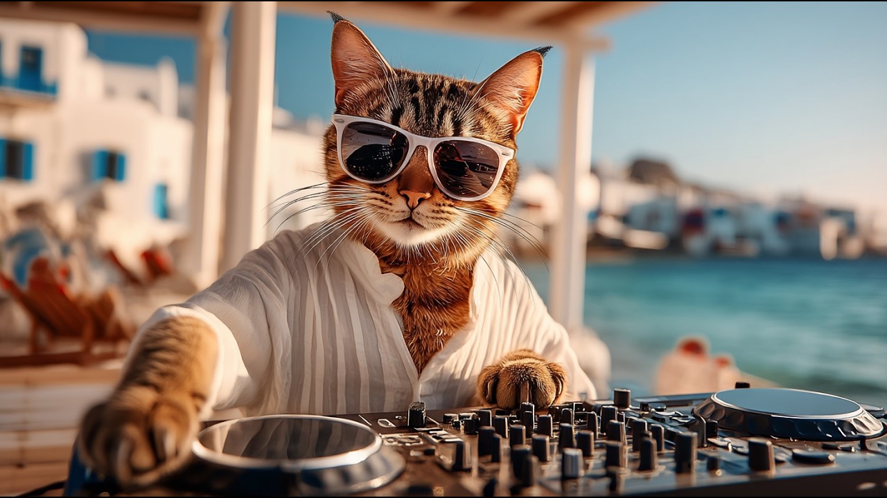DJ MIAWW 🐾 Jazzy House Grooves 🌴 Beach Lounge & Chill Groove Mix in Mykonos 🇬🇷