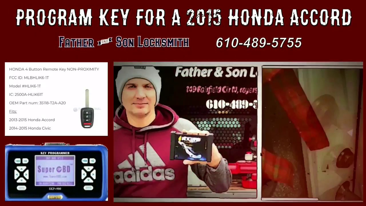Programming A Key For A 2015 Honda accord Using The SKP-900