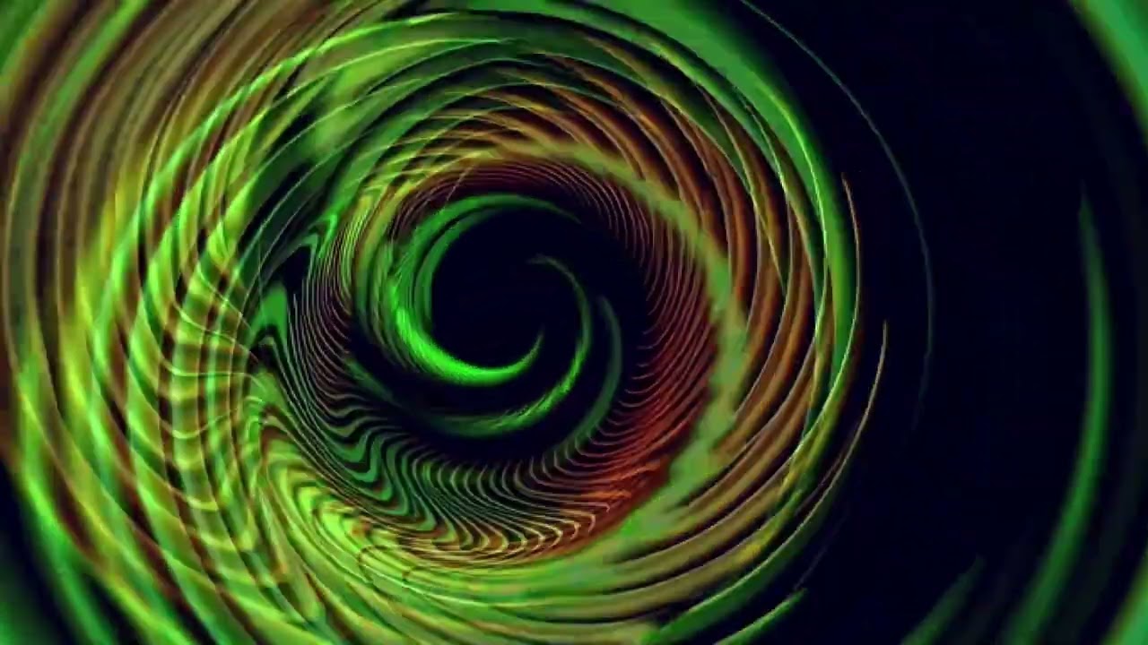 Dark Green/Red Loop (Spiral)