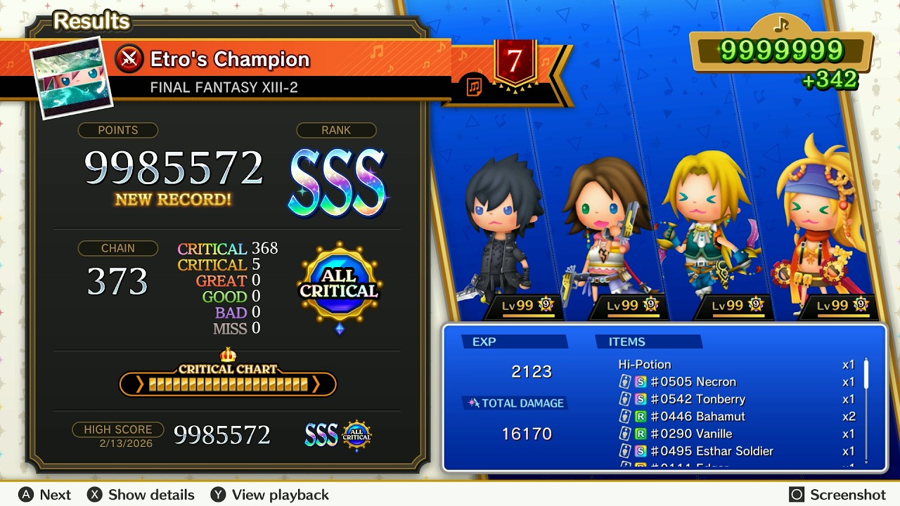 Theatrhythm Final Bar Line : FFXIII-2 - 