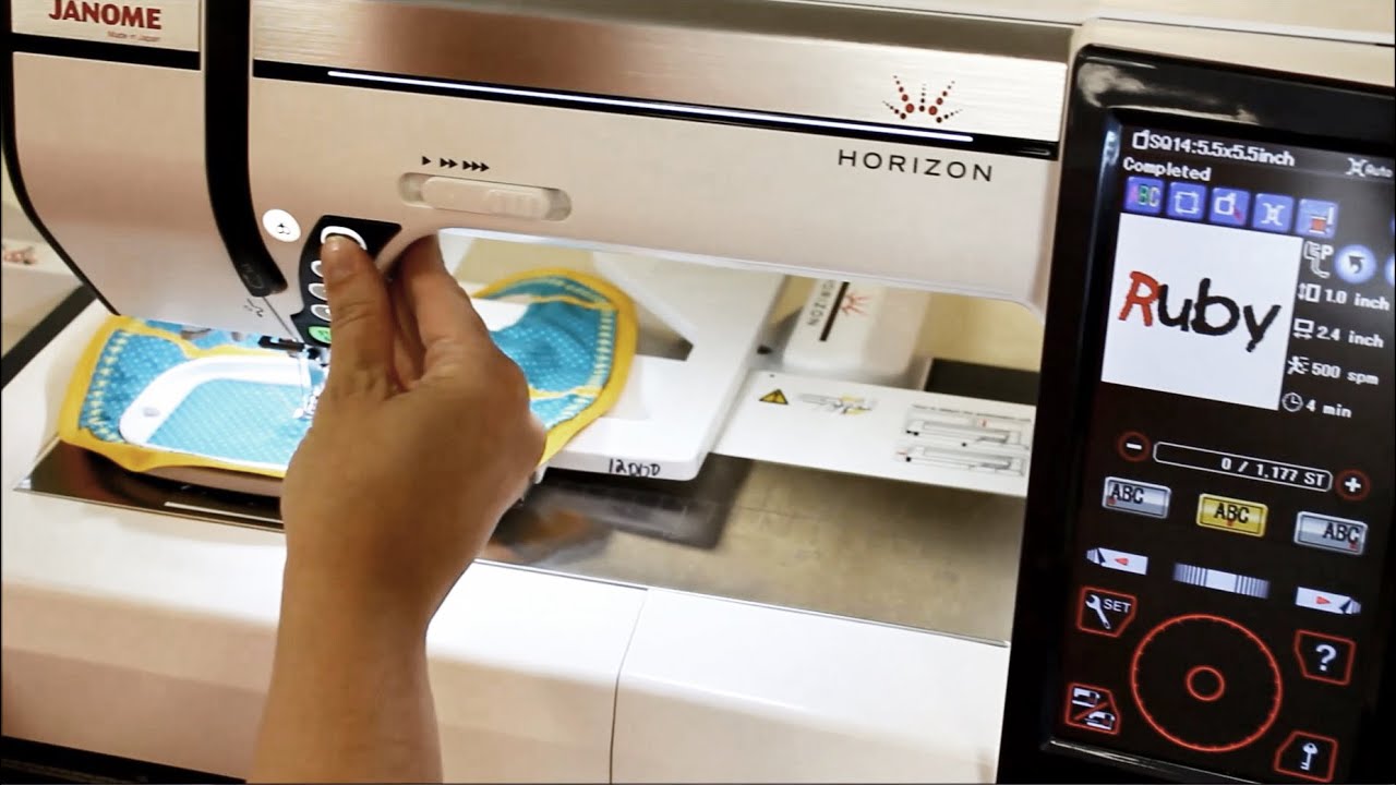 Using the Embroidery Mode on the Janome Memory Craft 12000