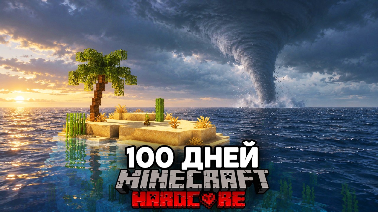 Я Прожил 100 ДНЕЙ на ПУСТЫННОМ ОСТРОВЕ с Реалистичной Погодой в Майнкрафт Хардкоре