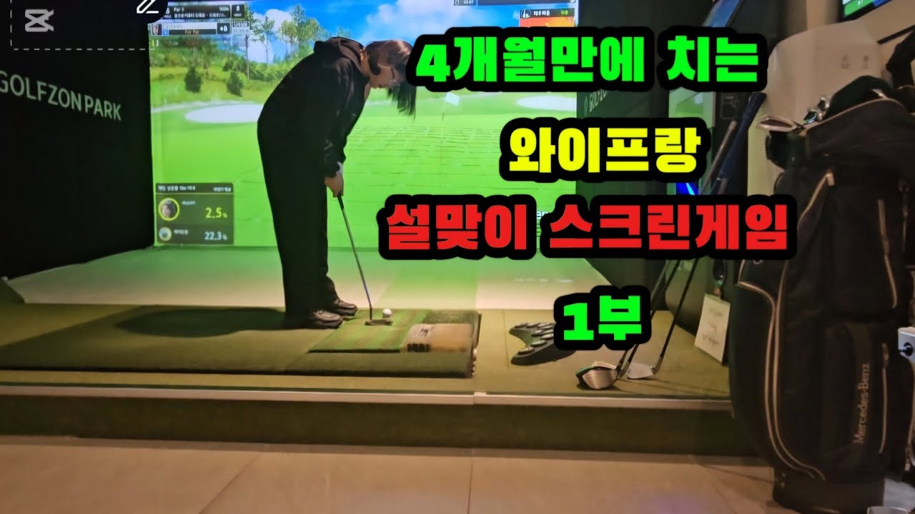 4개월만에 치는 와이프랑 설맞이 스크린게임 1부 #골프존#골프#스크린골프 #골프스윙 #백돌이 