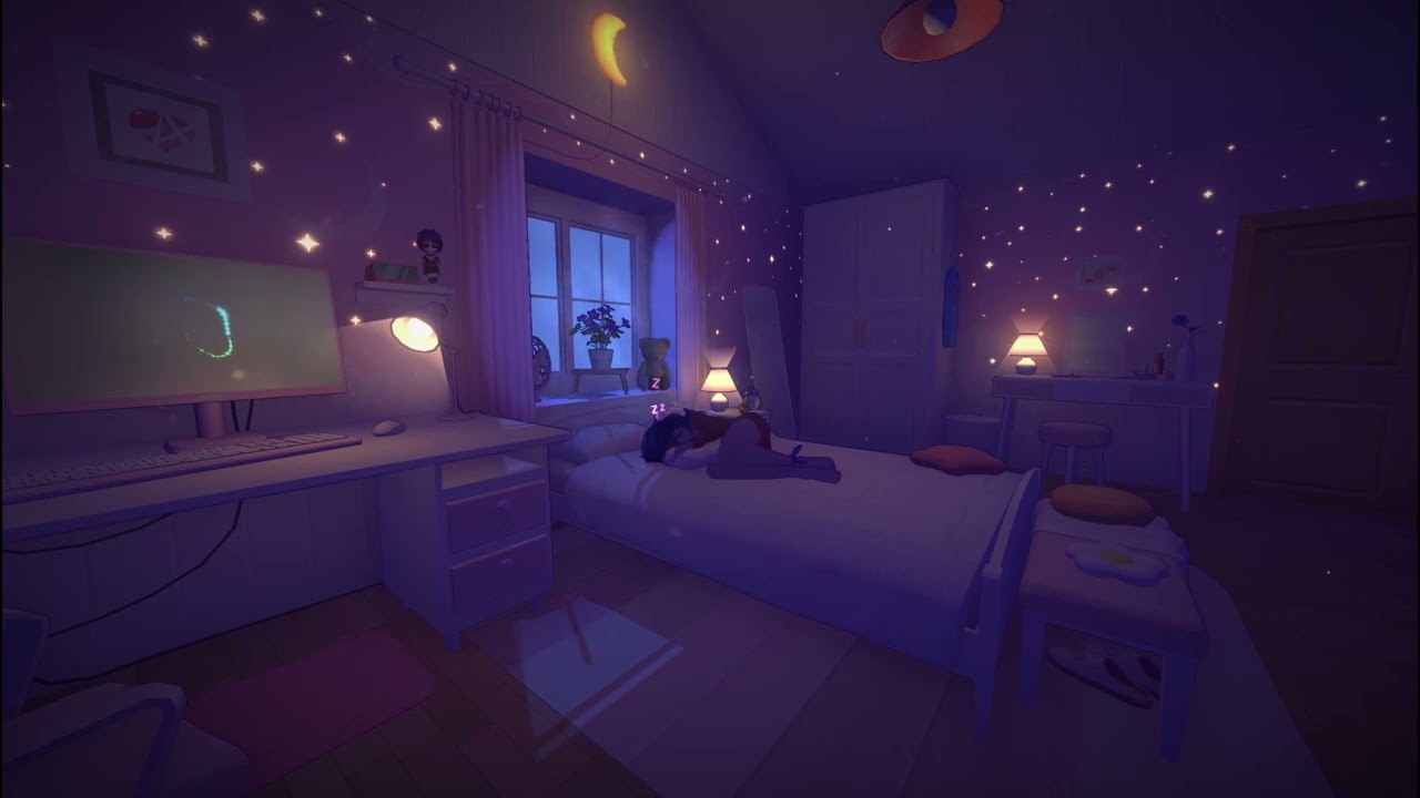 SLEEP 😴 WITH SLEEPY MITA! 🌑 | 2H OF SLEEPY MITA'S THEME TO RELAX 💤