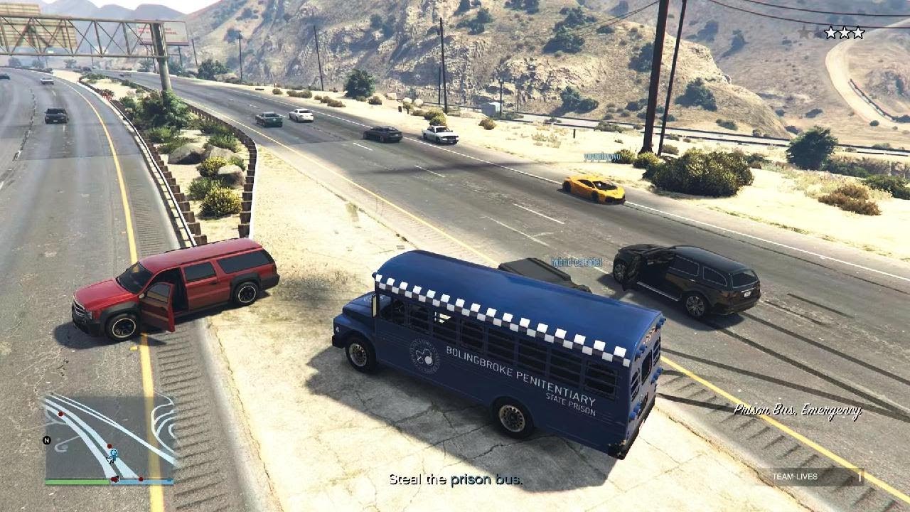 Grand Theft Auto V prison bus deliver  #gta5 #gta5online #rockstargames