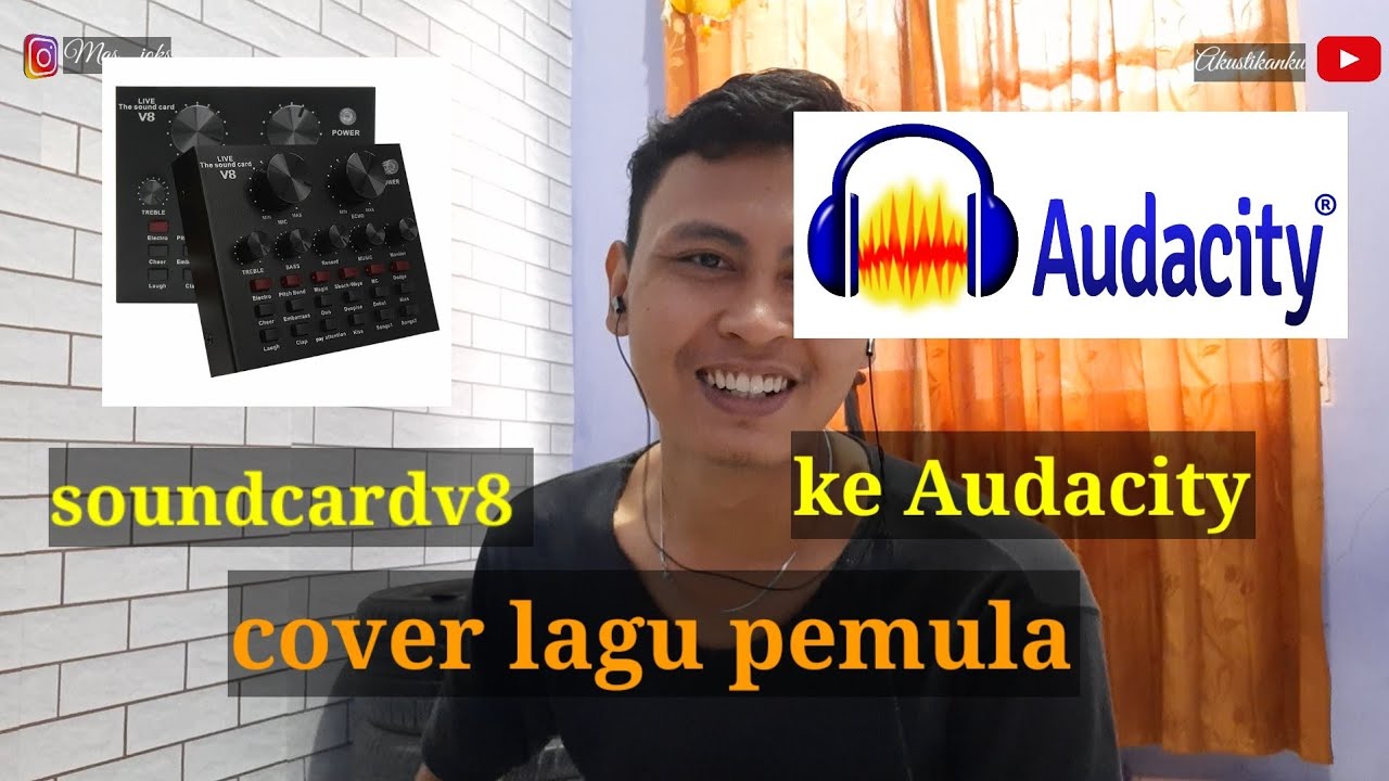 Cara rekaman audacity | dri SoundcardV8 ke Audacity | cocok untuk pemula | cover lagu