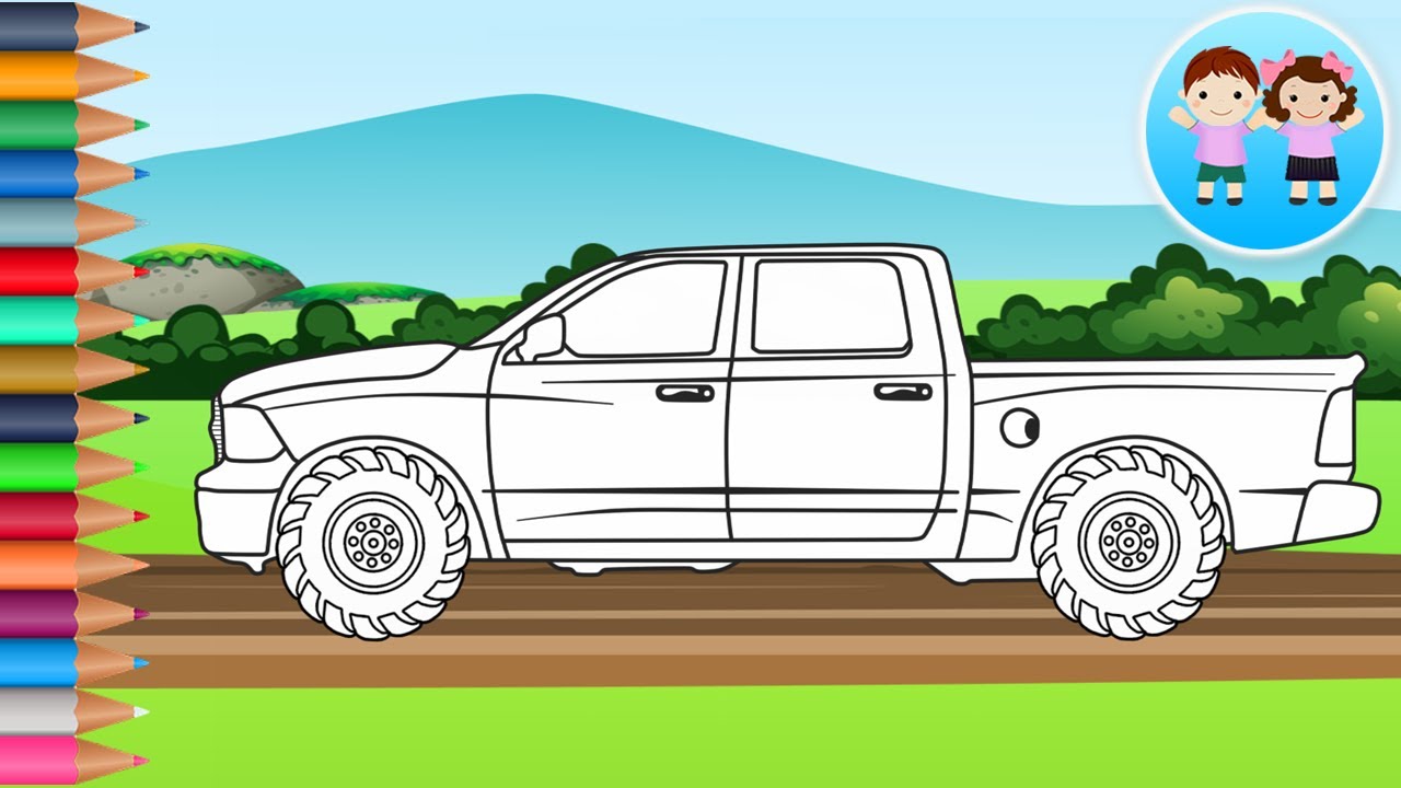 Coloreaza o Camioneta - Desene de colorat pentru copii - Copilasi Dragalasi