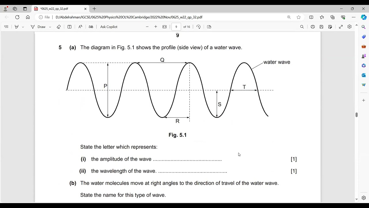 IGCSE Physics 0625/32/O/N/22